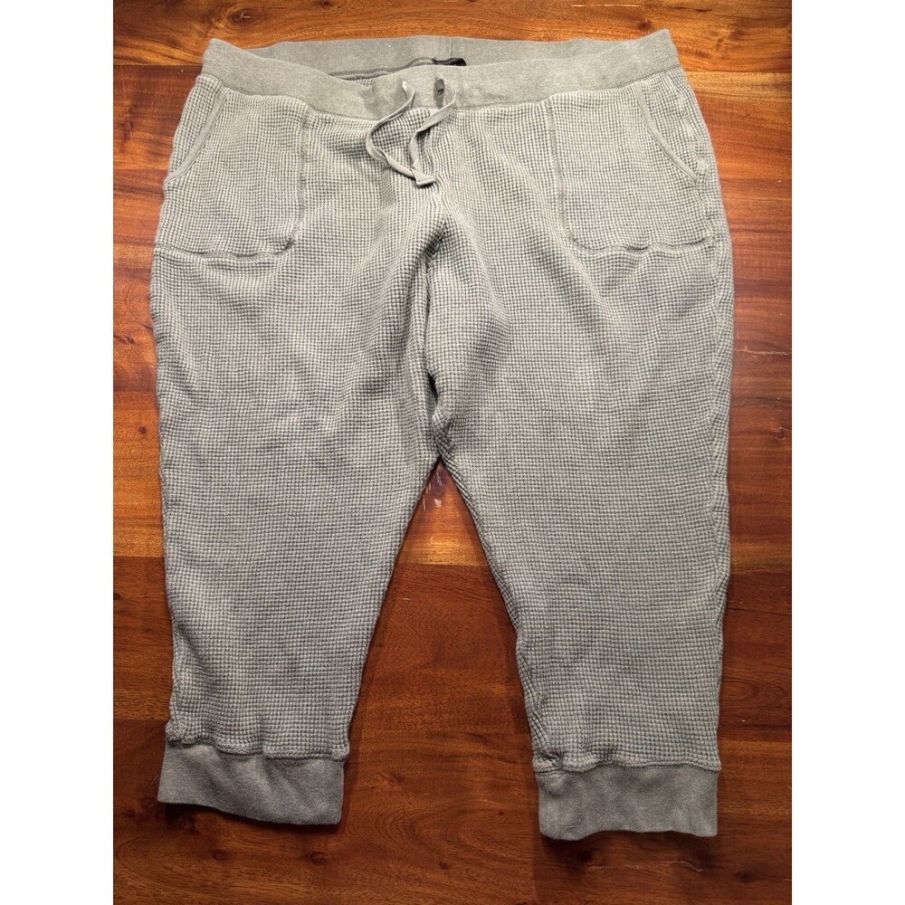 J.Crew Women's 3X Waffle Knit Joggers Green Crop Casual Loungewear Sweatpants